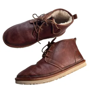 Ugg Australia Neumel Chuka Winter Boots Men's 12 Brown Leather