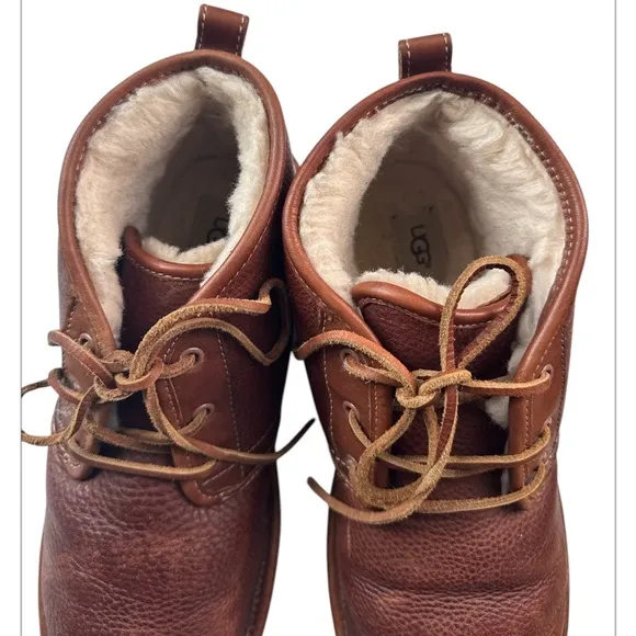Ugg Australia Neumel Chuka Winter Boots Men's 12 Brown Leather