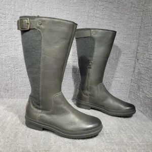 UGG Australia Pure Womens Size 6 Gray Leather Knee Hight Snow Boots 1017387 NEW