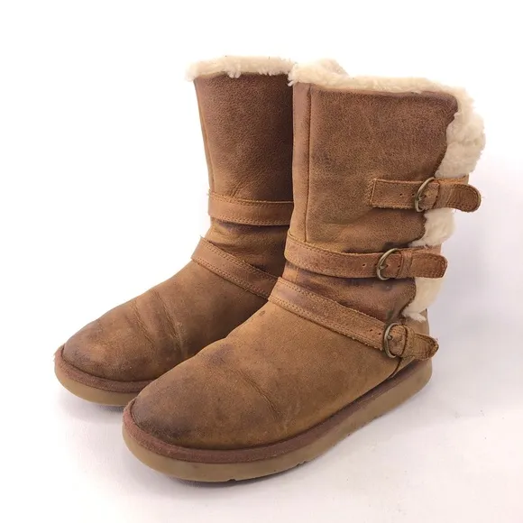 UGG Becket Biker Sheepskin Winter Boots 9