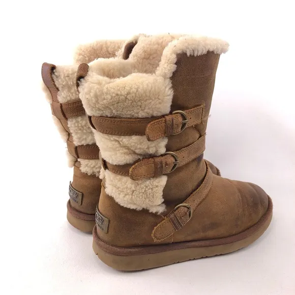 UGG Becket Biker Sheepskin Winter Boots 9