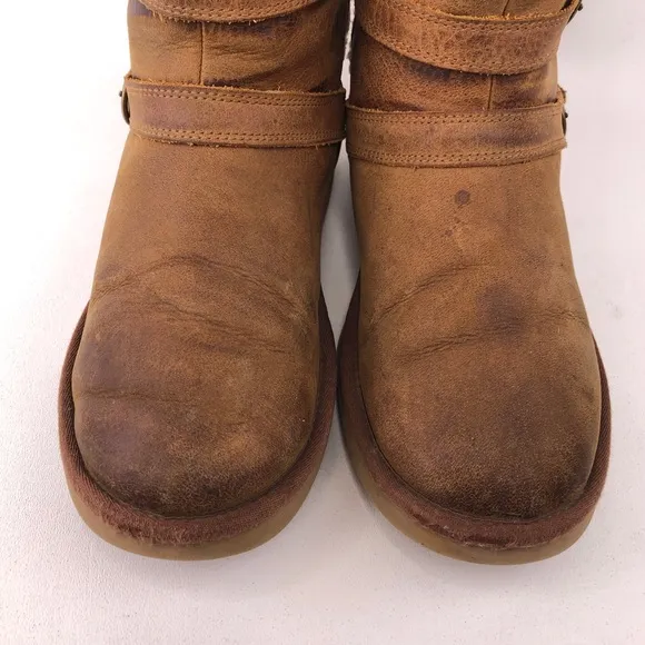UGG Becket Biker Sheepskin Winter Boots 9