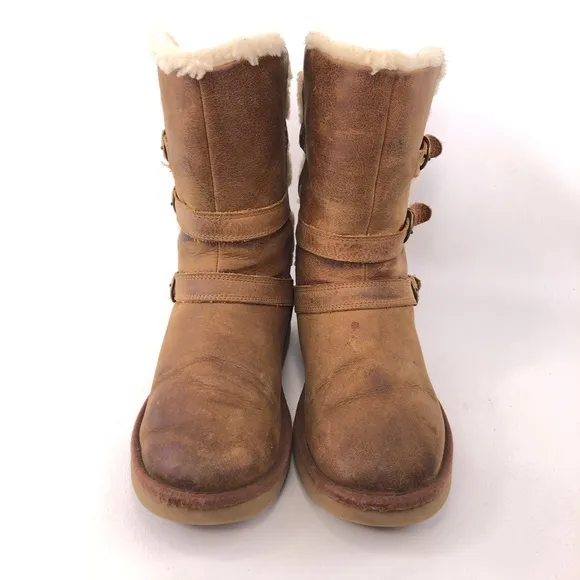 UGG Becket Biker Sheepskin Winter Boots 9