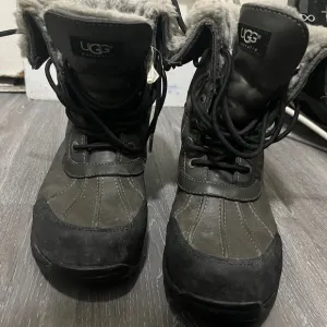 UGG Black and Gray Winter Boots