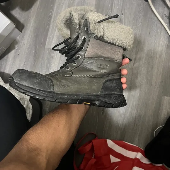 UGG Black and Gray Winter Boots