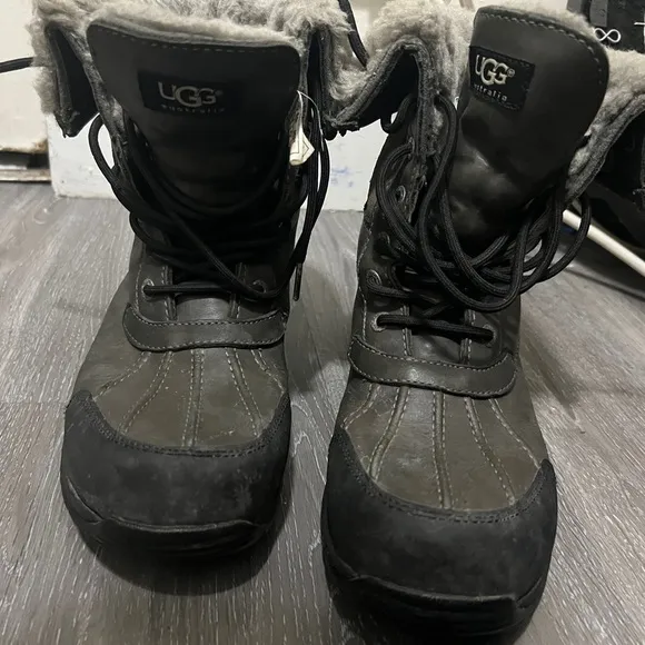UGG Black and Gray Winter Boots