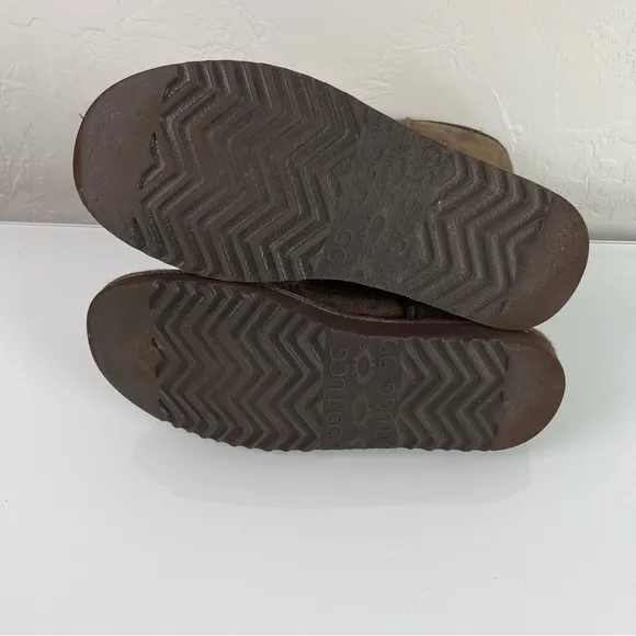Ugg Boots Classic Short Solid Dark Chocolate‎ Brown Shearling Suede Leather