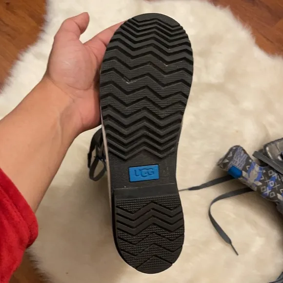 Ugg Boots Ugg Grey &amp; Blue Snowflake Tall Winter