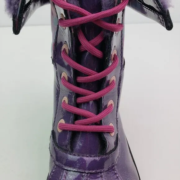 UGG Butte II Girls Size 4Y Purple Pink Waterproof Insulated Snow Boots 1005581K