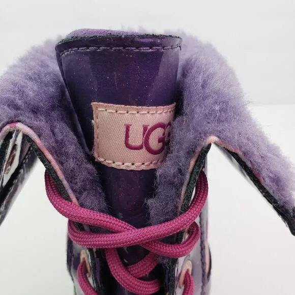 UGG Butte II Girls Size 4Y Purple Pink Waterproof Insulated Snow Boots 1005581K
