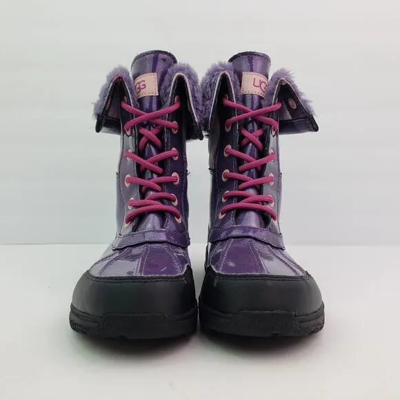 UGG Butte II Girls Size 4Y Purple Pink Waterproof Insulated Snow Boots 1005581K