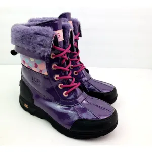 UGG Butte II Girls Size 4Y Purple Pink Waterproof Insulated Snow Boots 1005581K