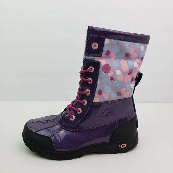 UGG Butte II Girls Size 4Y Purple Pink Waterproof Insulated Snow Boots 1005581K