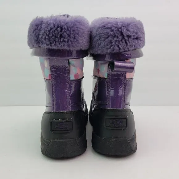 UGG Butte II Girls Size 4Y Purple Pink Waterproof Insulated Snow Boots 1005581K