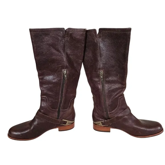 UGG Channing Leather Equestrian Knee High Riding Boots