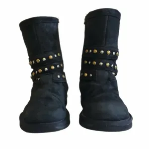 UGG Clovis Black Suede Winter Boots Women's Size 5