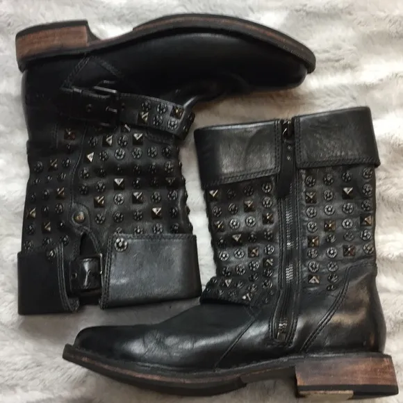 UGG Connor genuine sheepskin insole leather winter Moto bo…