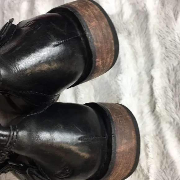 UGG Connor genuine sheepskin insole leather winter Moto bo…