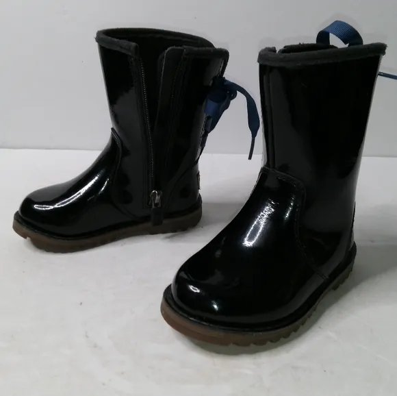 UGG Corene Girls Sz 6 Patent Leather Rain Boots