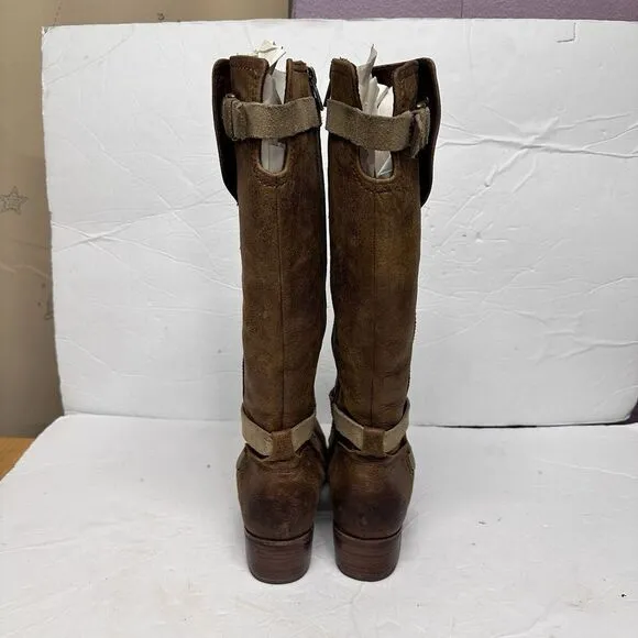 UGG‎ Darcie Distressed Leather Riding Boots Knee High Brown Size 7.5 Equestrian