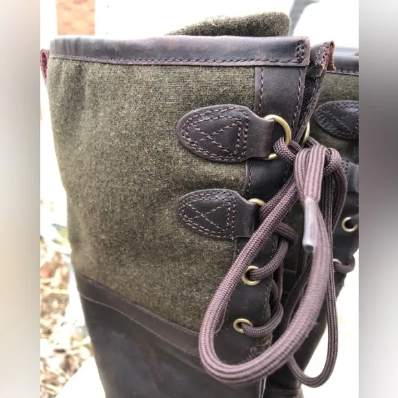🪺UGG Dark Brown &amp; Green Wool Elsa Tall Riding Boots
