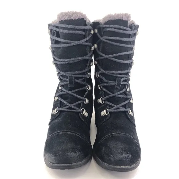UGG Gradin Black Suede Winter Boots 7