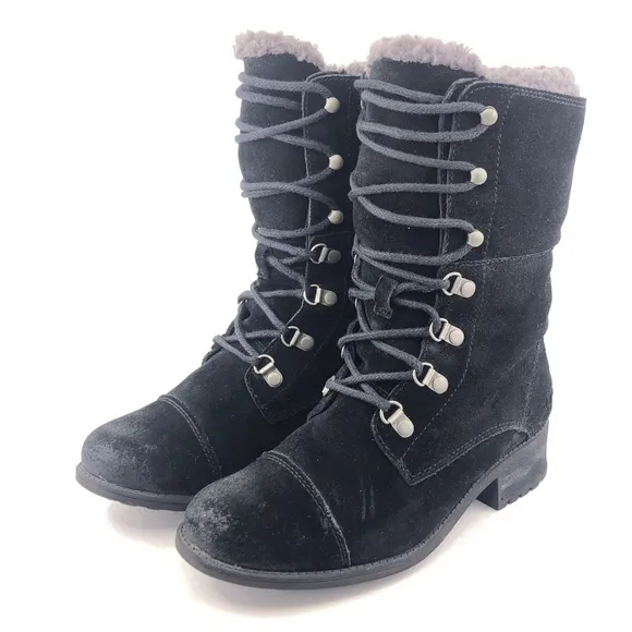 UGG Gradin Black Suede Winter Boots 7