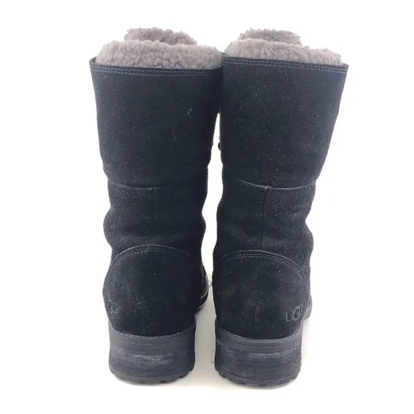UGG Gradin Black Suede Winter Boots 7