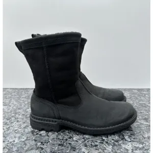 UGG Hartsville Sheepskin Leather Boots Black 5626 Mens Size 8