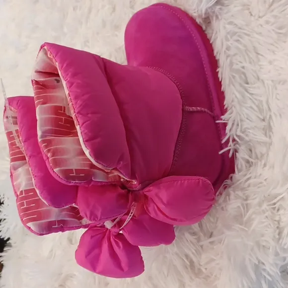 UGG Kid's Bailey Bow Maxi Winter Boots Pink NWOB Multi Sizes