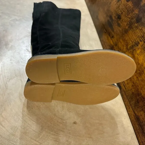 UGG Loma over the knee suede black boots womens 6.5 riding classic UGG shoes