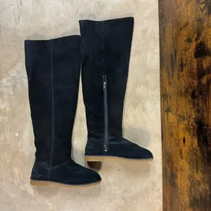 UGG Loma over the knee suede black boots womens 6.5 riding classic UGG shoes