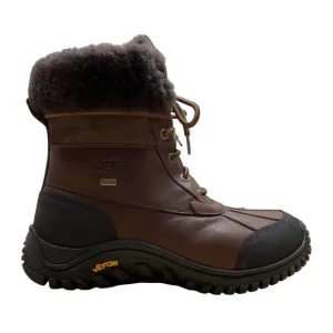 UGG Men’s Brown Waterproof Leather W/ Sheepskin Collar Winter Boots Size 11-New