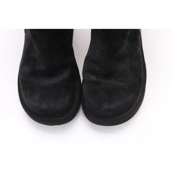 UGG Metro Tas Black suede Genuine Sheepskin Boots winter snow womens  7