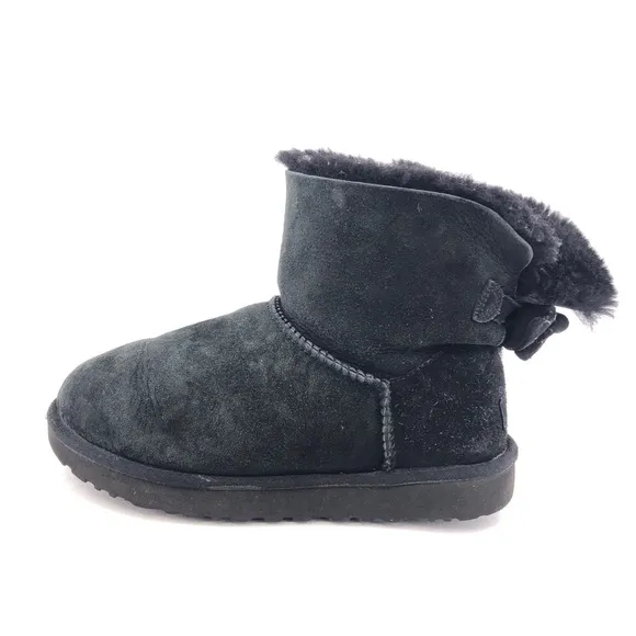 UGG Mini Brigette Knit Bow Sheepskin Winter Boots 9