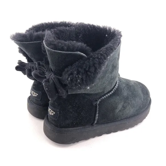 UGG Mini Brigette Knit Bow Sheepskin Winter Boots 9