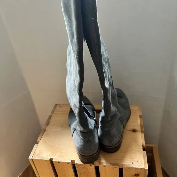 Ugg Size 8 Grey Daley Suede Tall Equestrian Boots