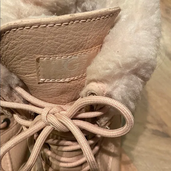 UGG Tan Winter &amp; Rain Boots with Faux Fur Lining