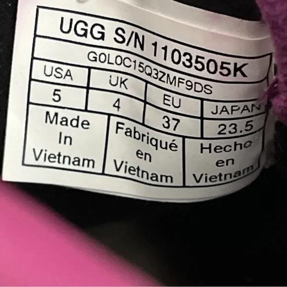 UGG Turlock Waterproof Insulated Snow Boots Purple Size Girls Size 5 Sn 1103505K