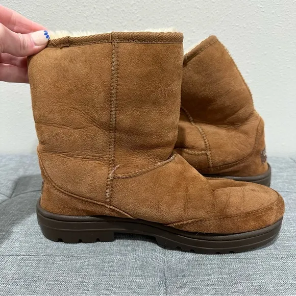 UGG Ultra Short Chestnut Suede Winter Boots