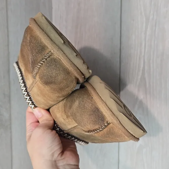 UGG Women Suede Sheepskin Slippers Shoes Sz 6 Mule Clog