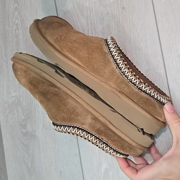 UGG Women Suede Sheepskin Slippers Shoes Sz 6 Mule Clog