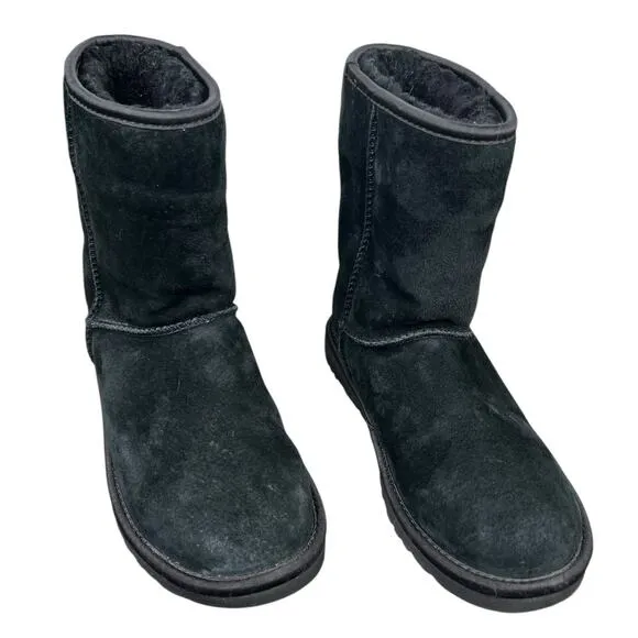 UGG Women’s Classic Short Black Swarovski Bows Winter Boot Size US 8