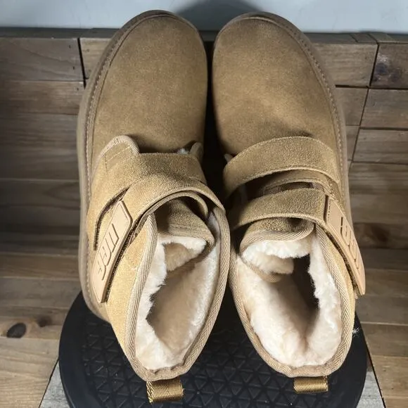 UGG Womens Size 9 Neumel Platform Chestnut Hook &amp; Loop Winter Ankle Boots NWOB