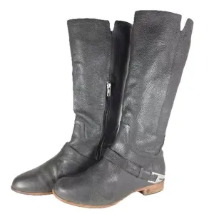 Ugg Women’s Channing US9 Leather Black Harness Equestrian Tall Riding Boots