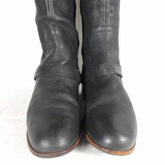 Ugg Women’s Channing US9 Leather Black Harness Equestrian Tall Riding Boots