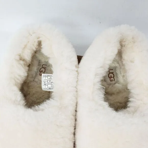 UGG Classic Cozy Bootie Womens 8 Natural Shearling Lined Clog Slipper Shoes