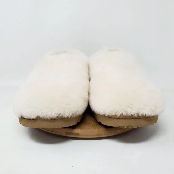 UGG Classic Cozy Bootie Womens 8 Natural Shearling Lined Clog Slipper Shoes