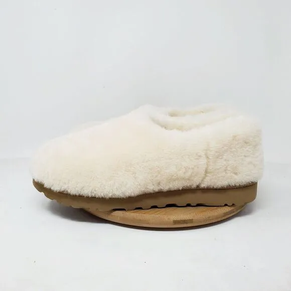 UGG Classic Cozy Bootie Womens 8 Natural Shearling Lined Clog Slipper Shoes