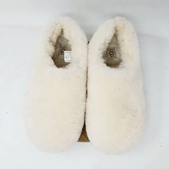 UGG Classic Cozy Bootie Womens 8 Natural Shearling Lined Clog Slipper Shoes